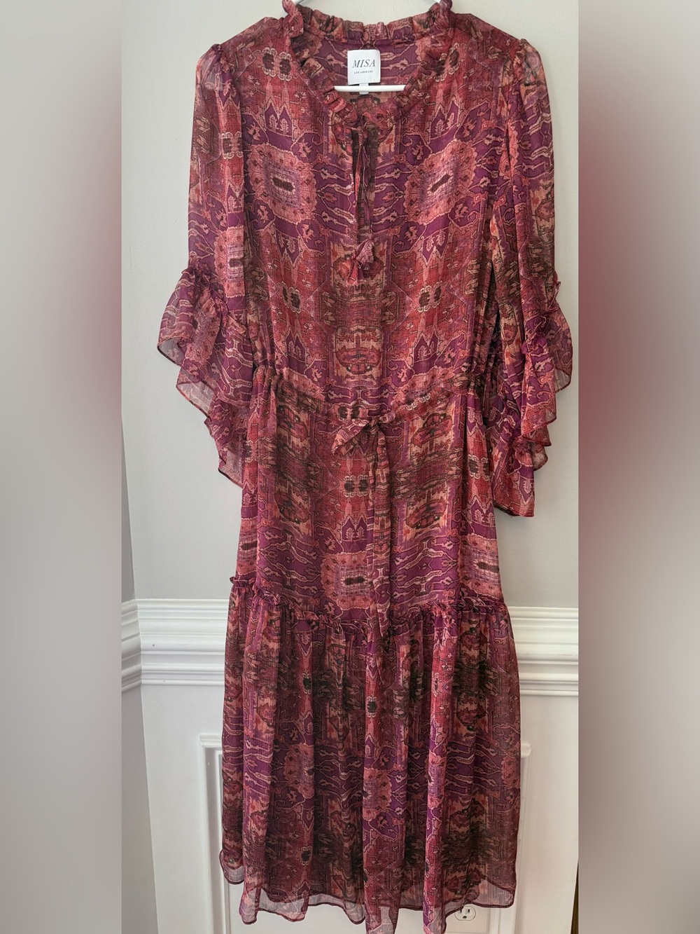 Misa Los Angeles Marcele Septima Tapestry Oversized Dress Size XS
